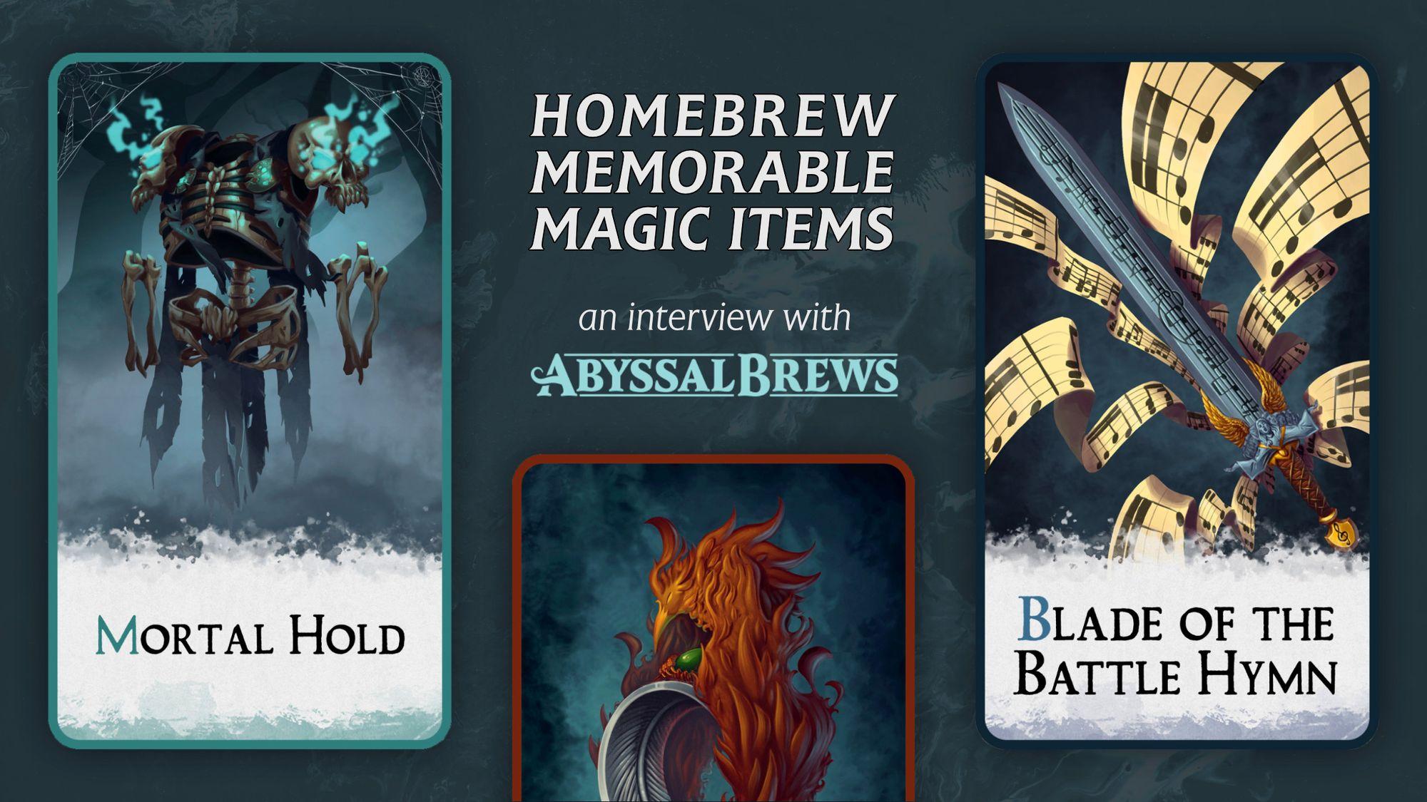 Magic items for 5e created by Abyssal Brews.